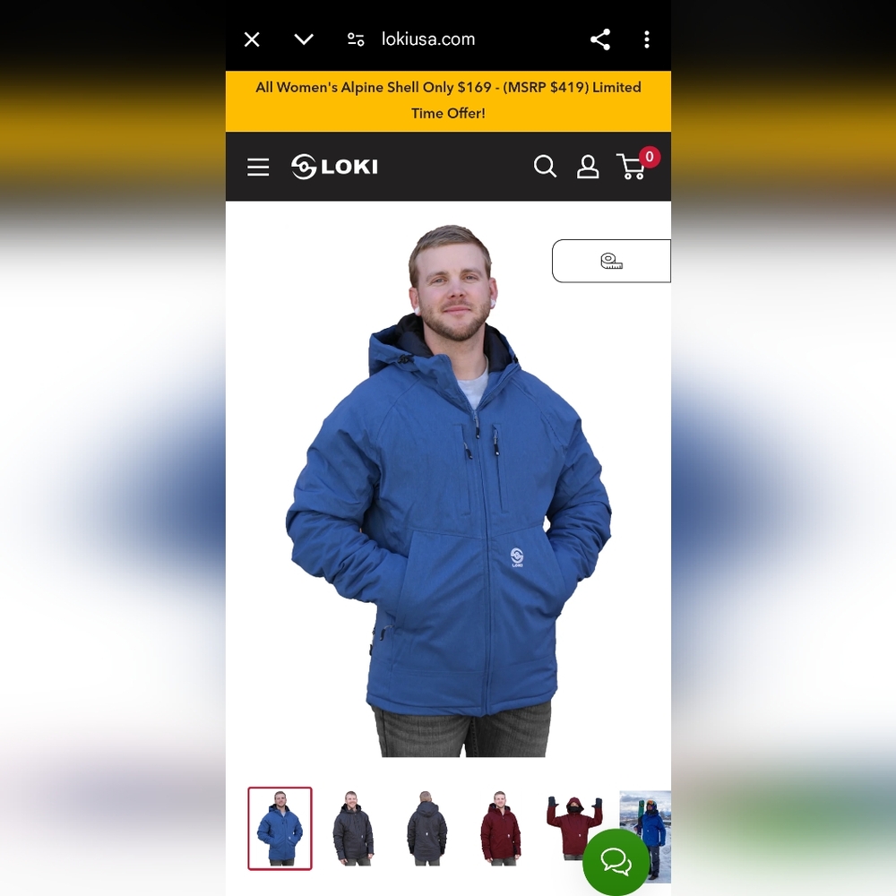 Men's Loki Glacier Parka In Blue Size XL